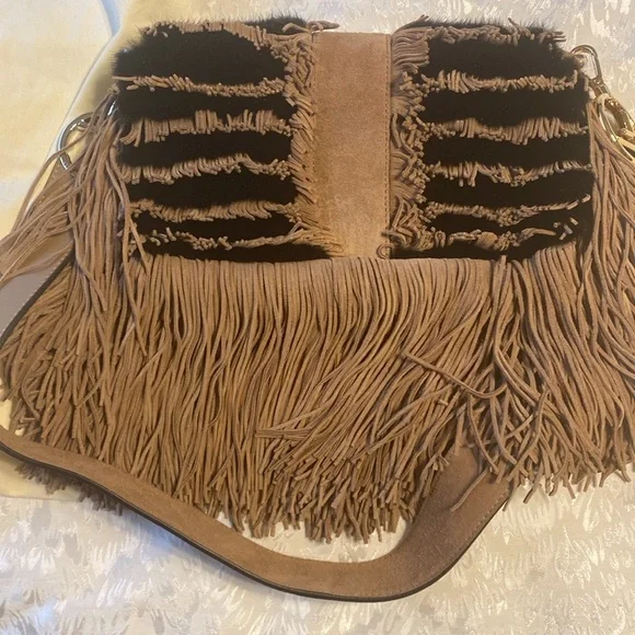 Fendi Brown Fringe Shoulder Bag - Picture 6 of 9